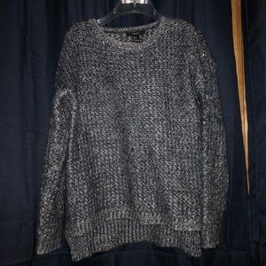 Navy and white sweater